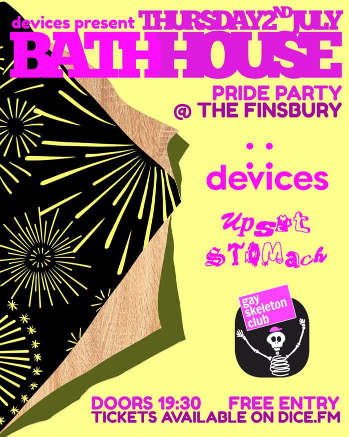 devices Bathouse Pride Party in London.