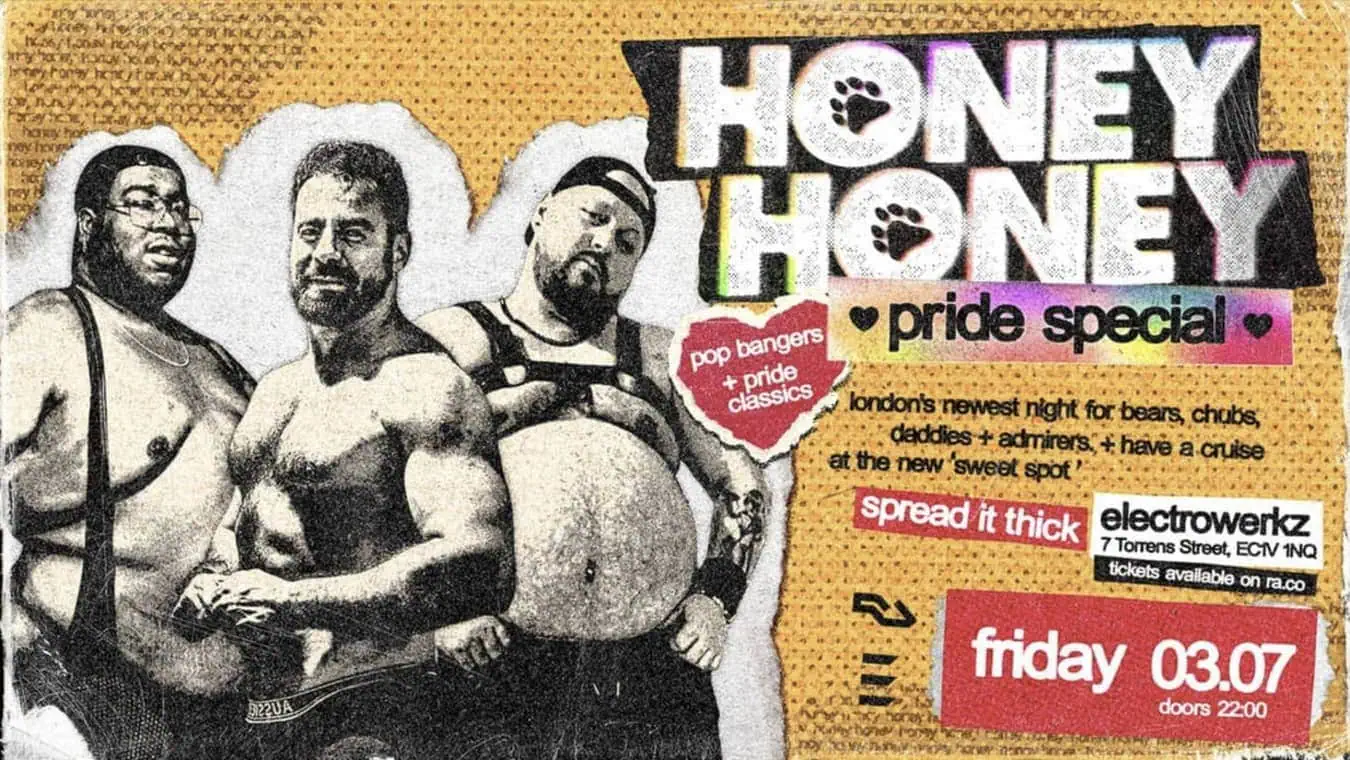Honey Honey is a new gay club night at Electrowerkz in London.
