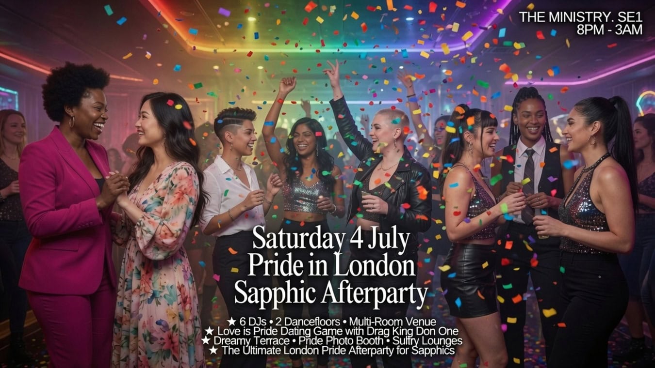 Mint Pride London After Party for lesbians.