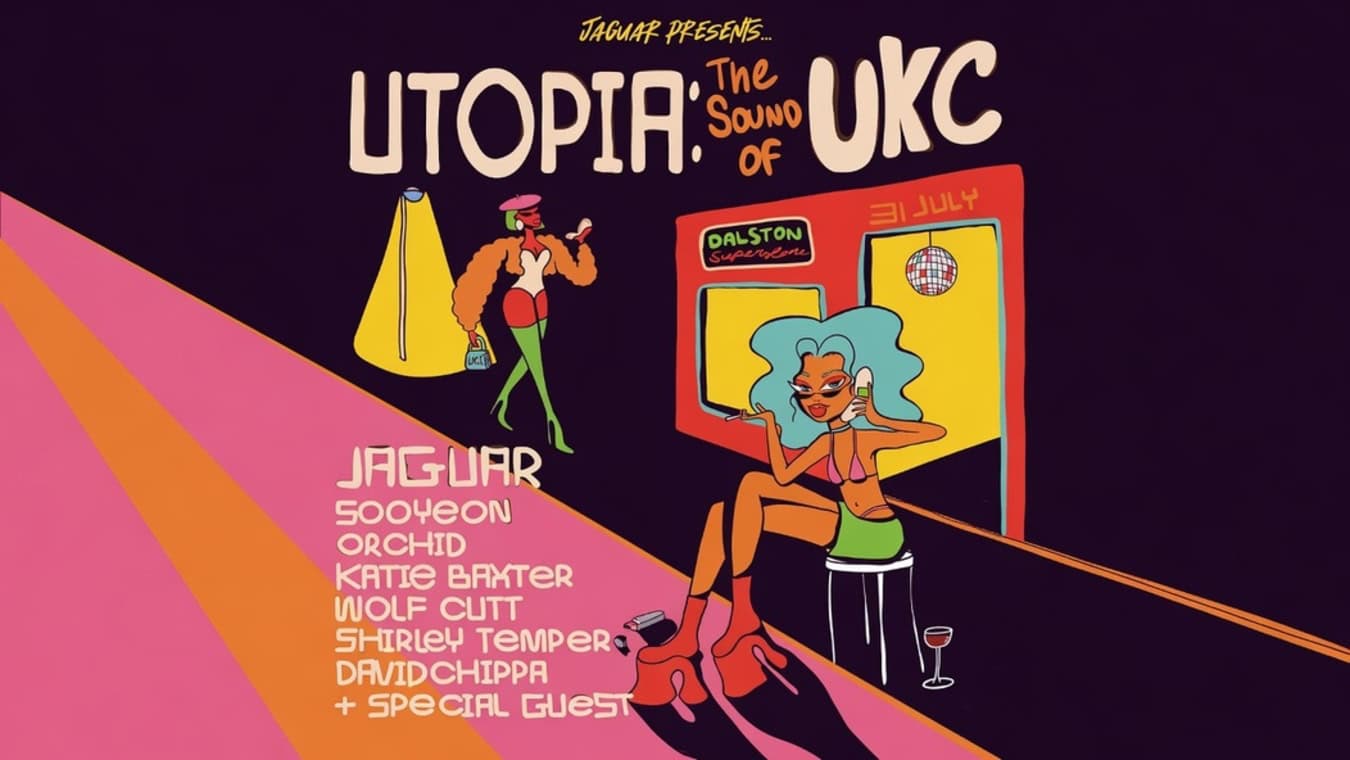 BBC 1's Jaguar presents queer club night Utopia: Sound of UKC at London queer club Dalston Superstore on 31st July 2026.