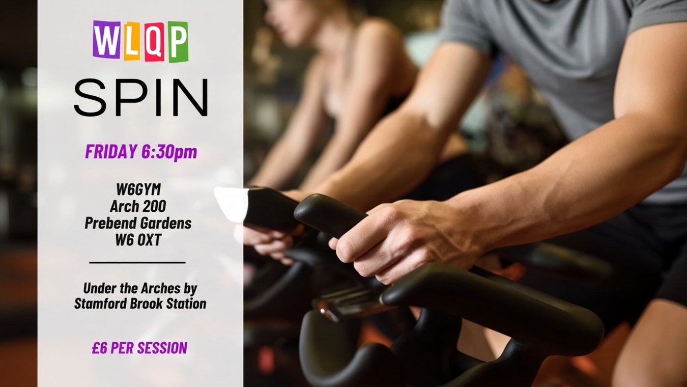 An all levels fitness spin class where you can burn off hundreds of calories while pedalling along to the WLQP pop playlists!