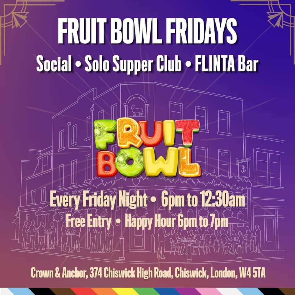 Fruit Bowl queer social in London.