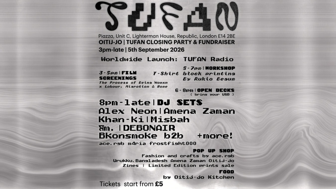 A TUFAN of a party to celebrate Oitij-jo’s Backyard Biennale collaboration with the Whitechapel Gallery.