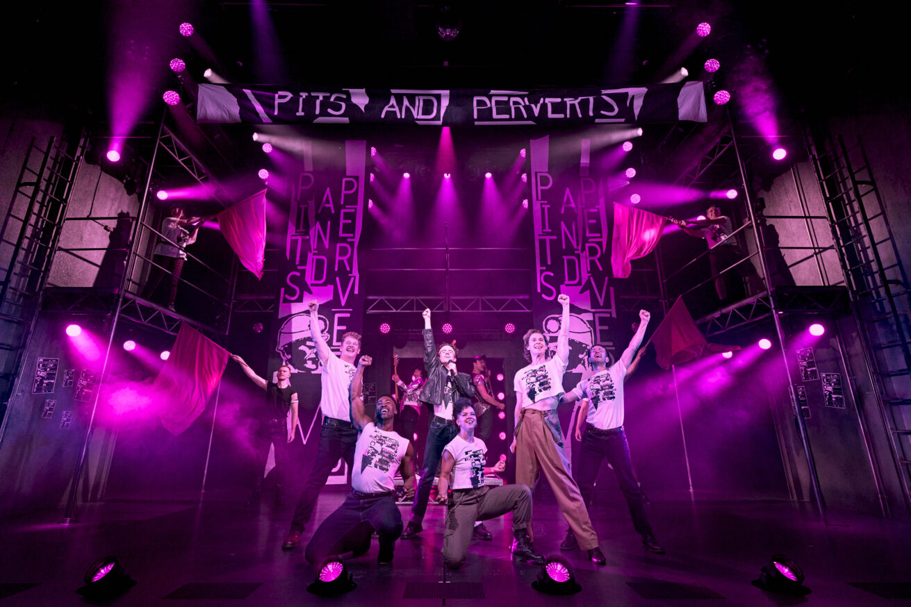 The Cast of Pride The Musical from the initial runs at the Sherman Theatre and National Theatre . Photographer Manuel Harlan.