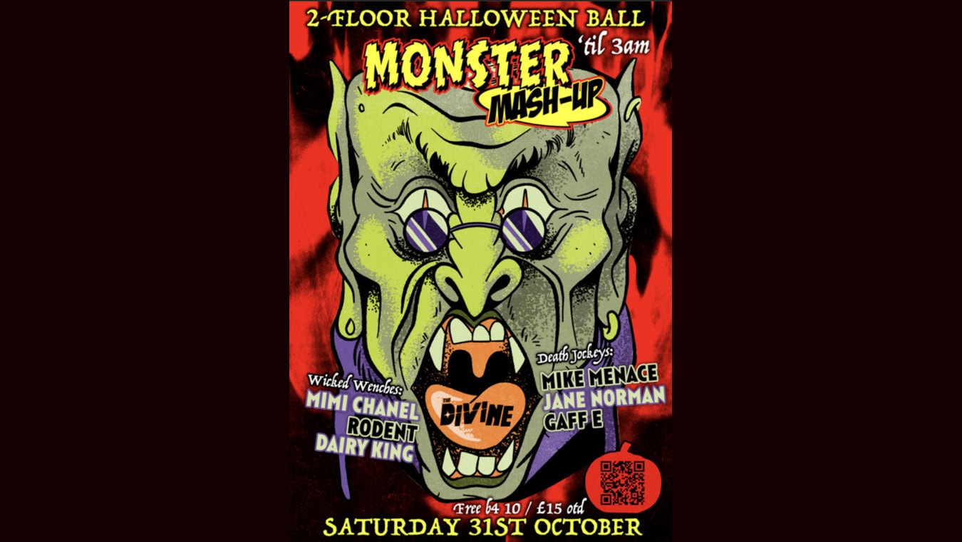 LGBTQ+ club night for Halloween in London. Monster Mash-Up at The Divine.